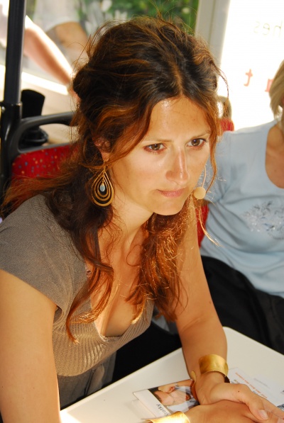 In der Radiostraßenbahn: Daniela Zeller